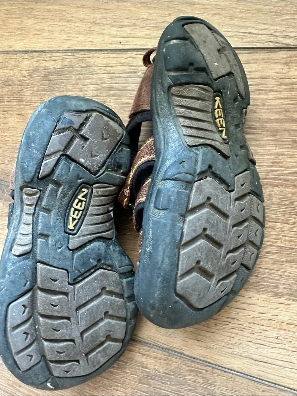Keen Brown and Black Kids Closed-Toe Sandals